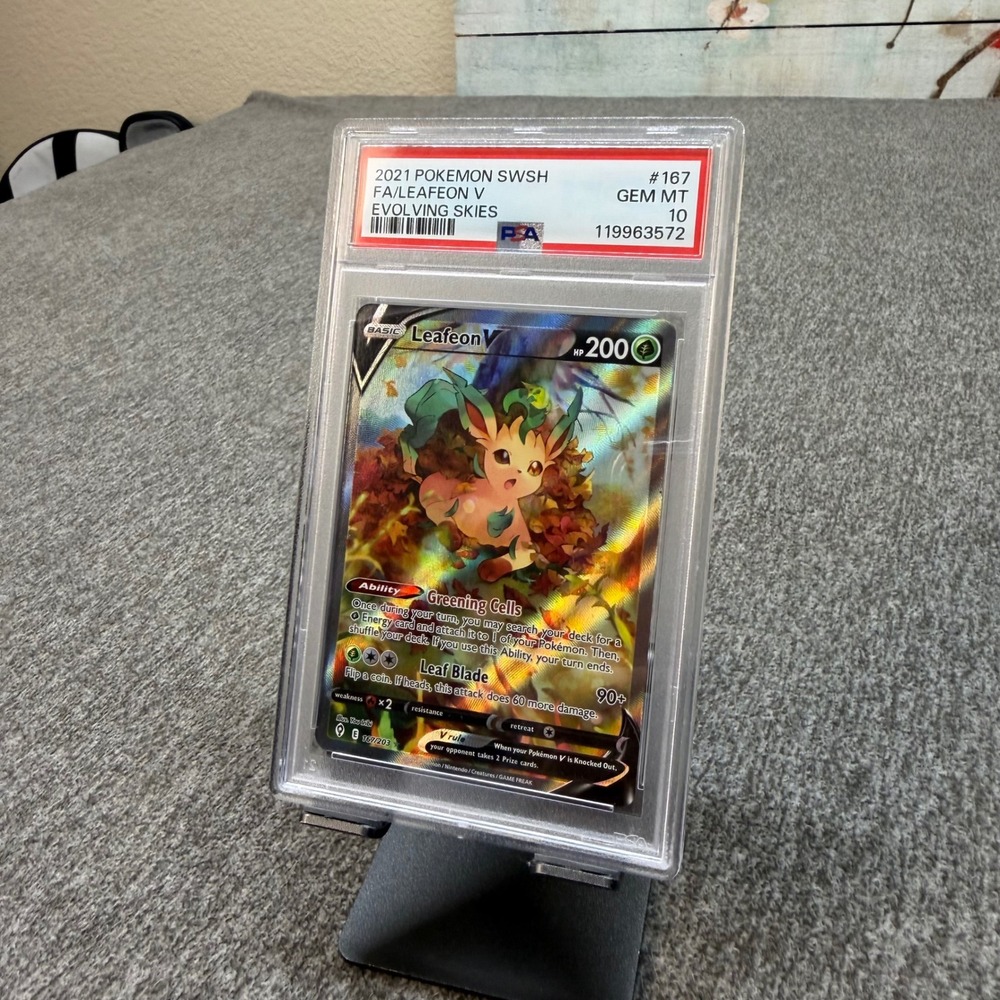Pokemon Leafeon V Alt Art Evolving Skies 167/203 PSA 10 Gem Mint 2021 SWSH
